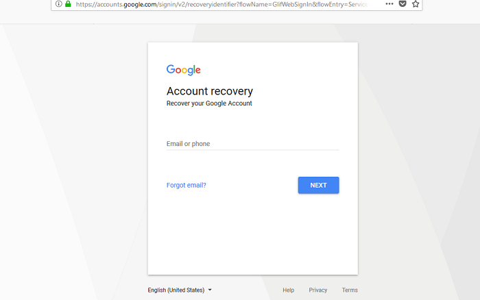 Gmail Google Account Recovery