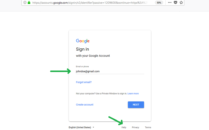 gmail sign in