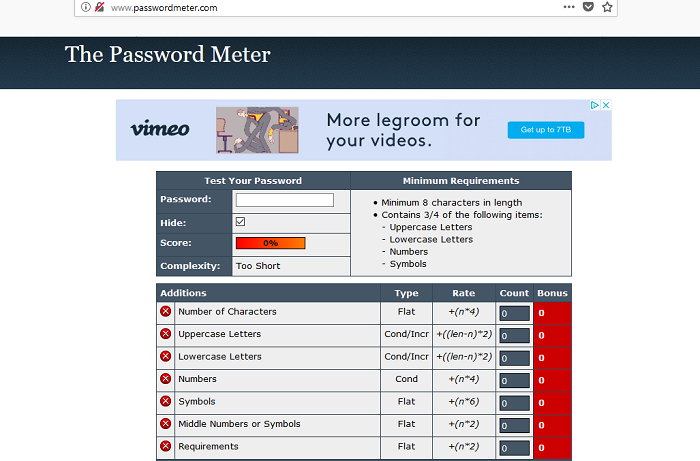 passwordmeter password checker